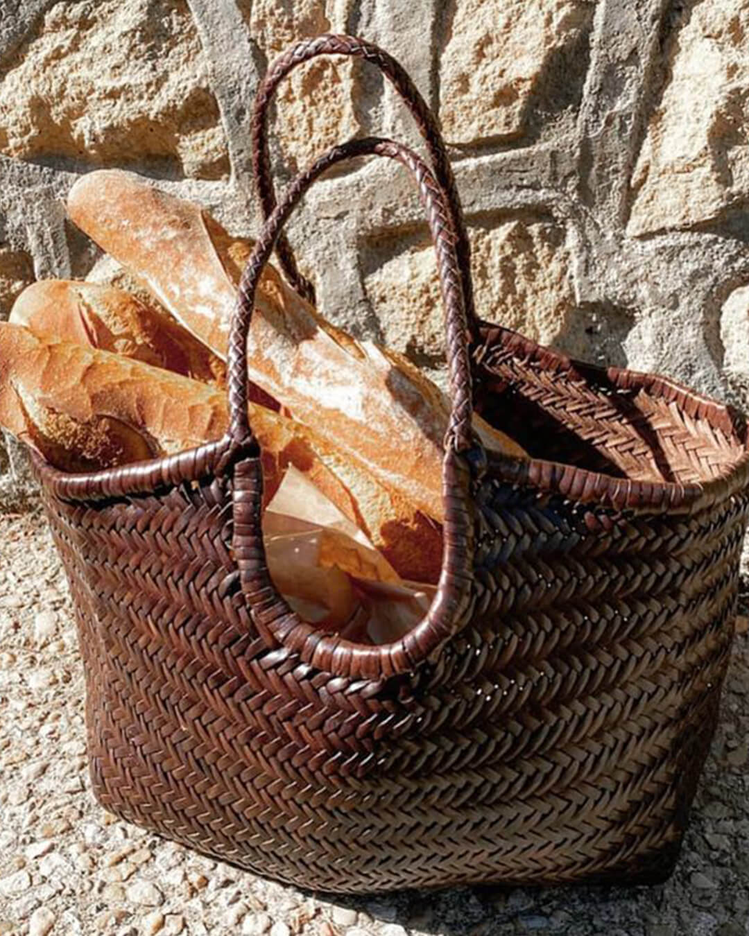 Woven Vegan Leather Tote Bag — women's tote bag, view 11 by Emyri
