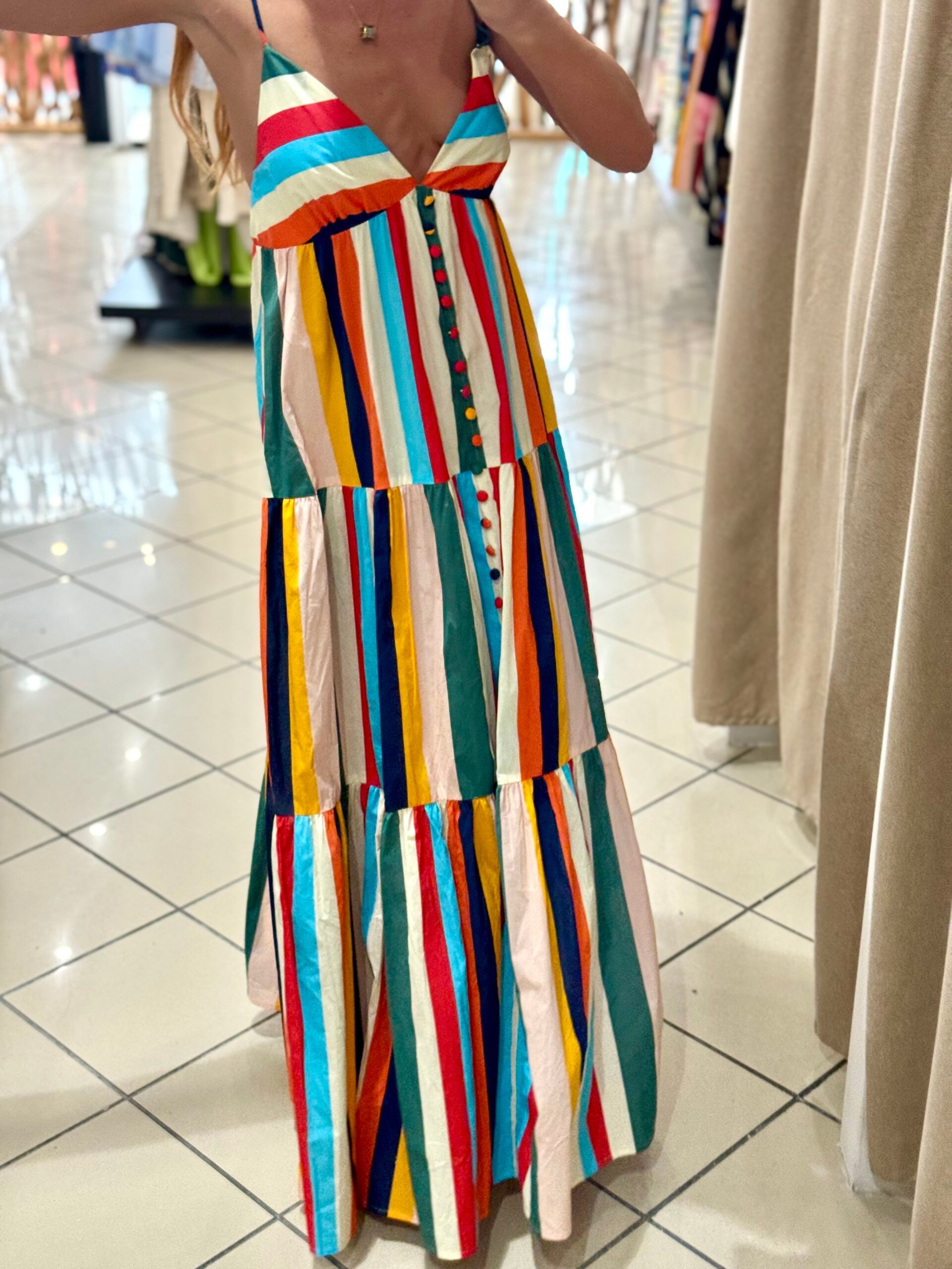 Yellow Striped A-Line Sundress — women's sundress by Emyri