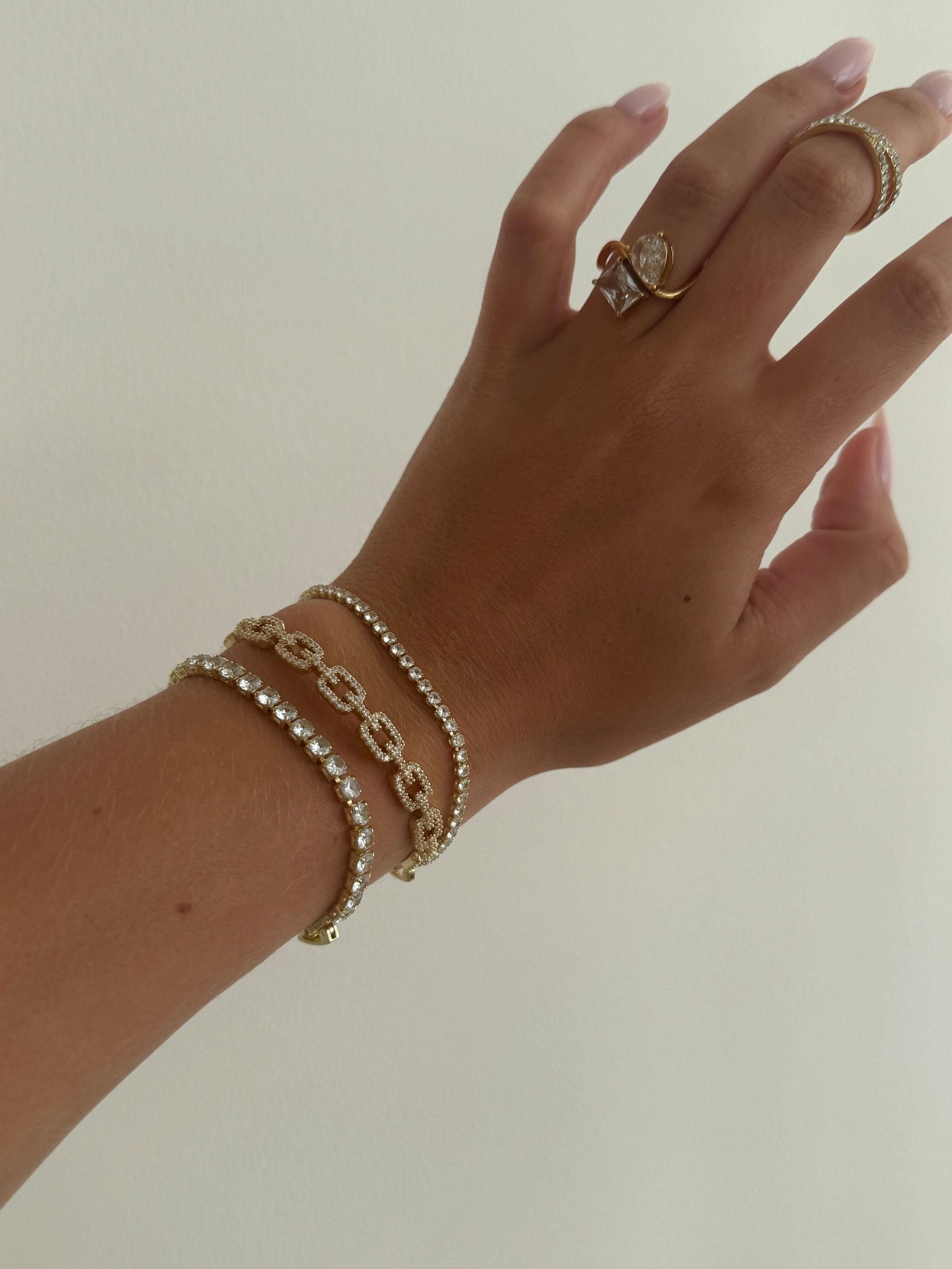 Zirconia Tennis Bracelet Set — women's bracelet, view 8 by Emyri