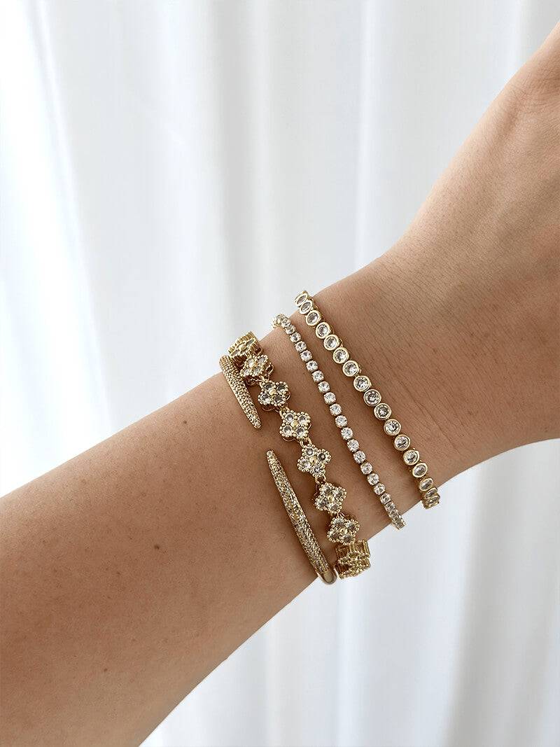 Zirconia Tennis Bracelet Set — women's bracelet, view 9 by Emyri